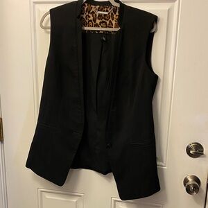 White House Black Market Black Vest Sleeveless Jacket